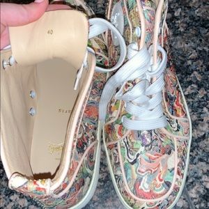 Christian louboutin snakeskin prints high top